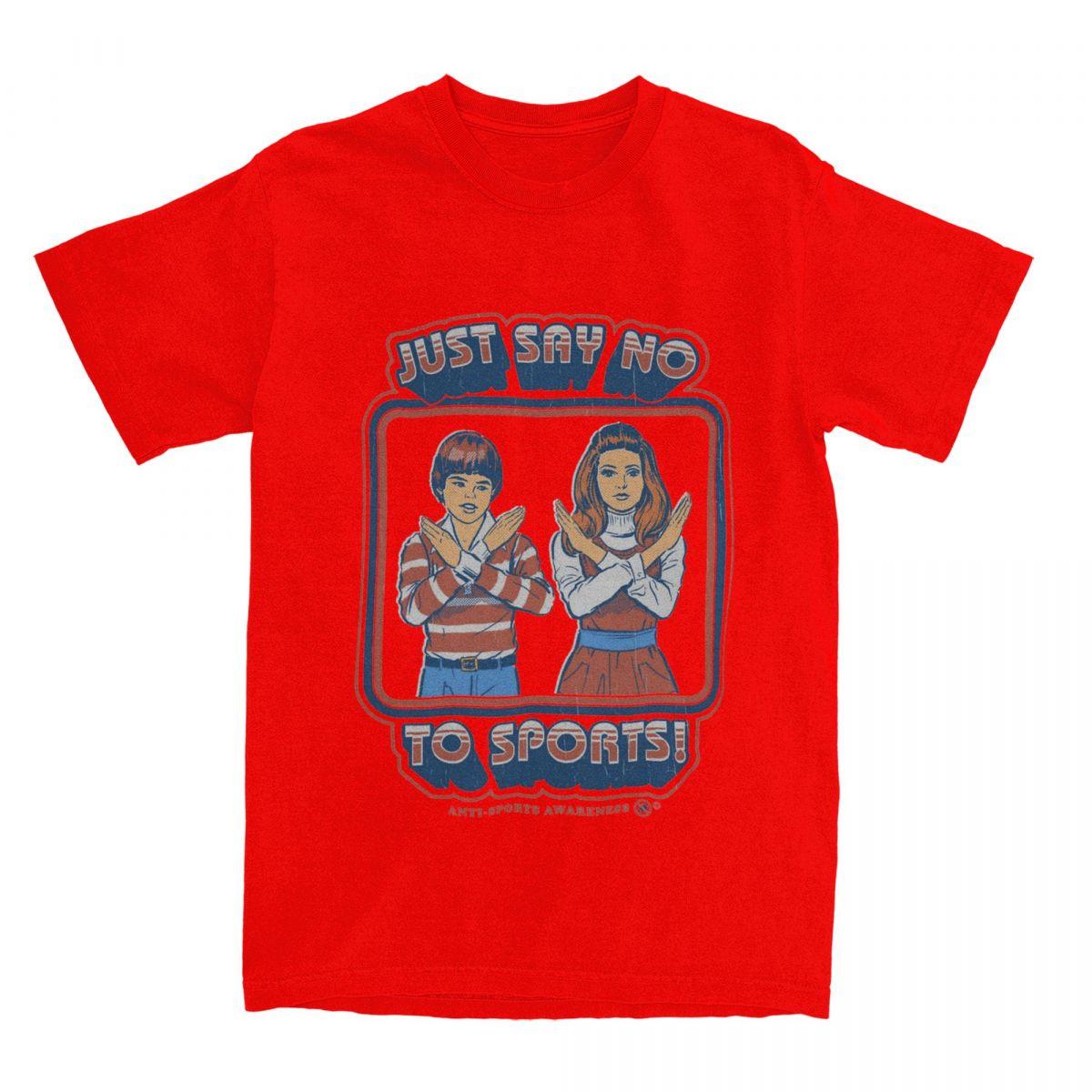 Unisex Womens Vintage s s Say No To Sports T Shirt Apparel Anti Sport Awareness Cotton Tops Tshirt Awesome Tees Summer S
Unisex Womens Vintage s s Say No To Sports T Shirt Apparel Anti Sport Awareness Cotton Tops Tshirt Awesome Tees Summer S