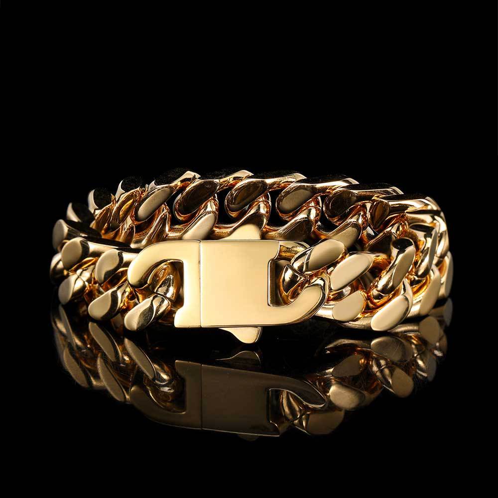 Titanium Steel Jewelry Encrypted Four Sided Grinding Cuban Chain Bracelet Men s Personalized Bracelet
Titanium Steel Jewelry Encrypted Four Sided Grinding Cuban Chain Bracelet Men s Personalized Bracelet