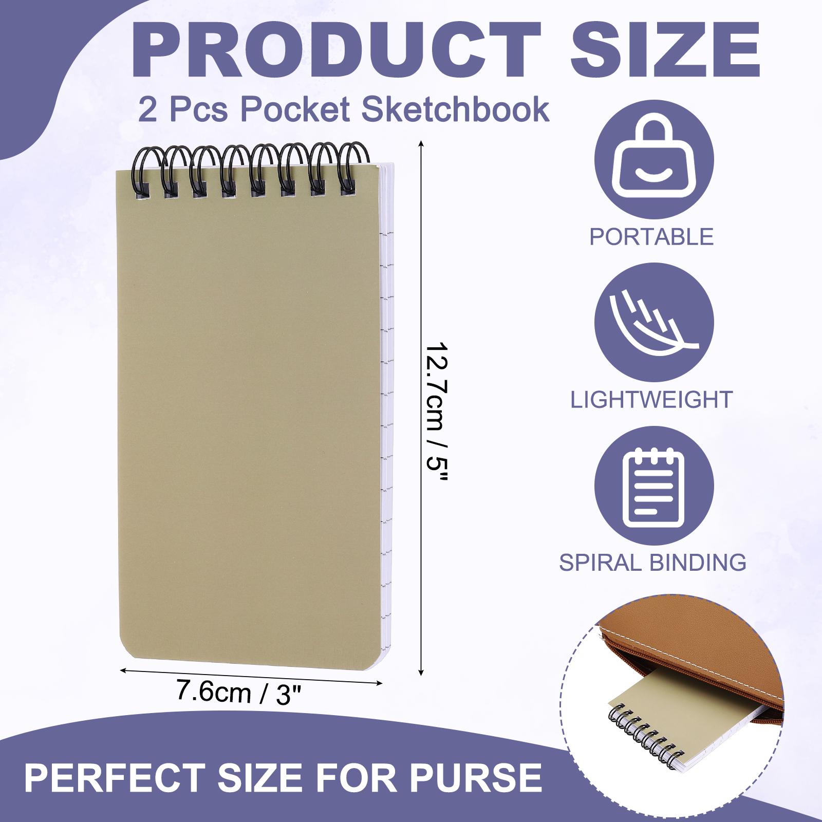 2Pcs 3x5 Pocket Notebook Sketchbook Top Spiral Notepads Mini Lined Notebooks Memo Pads Hard Cover Portable for Office Outdoor бежевий
2Pcs 3x5 Pocket Notebook Sketchbook Top Spiral Notepads Mini Lined Notebooks Memo Pads Hard Cover Portable for Office Outdoor бежевий