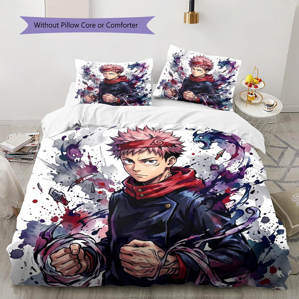 Jujutsu Kaisen Pillowcase & Duvet Cover Set for Home Decor Birthday Gift (1 * duvet cover + 2 * pillowcase, without core) 135x200cm
Jujutsu Kaisen Pillowcase & Duvet Cover Set for Home Decor Birthday Gift (1 * duvet cover + 2 * pillowcase, without core) 135x200cm