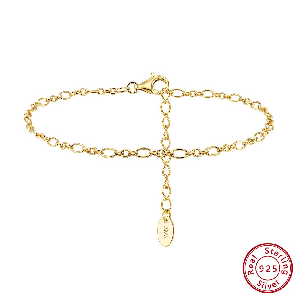 EFFIE QUEEN S925 Sterling Silver 3mm Oval Link Chain Bracelet Women Dainty Simple O Shape Links Wristband Bangle Jewelry SB222
EFFIE QUEEN S925 Sterling Silver 3mm Oval Link Chain Bracelet Women Dainty Simple O Shape Links Wristband Bangle Jewelry SB222