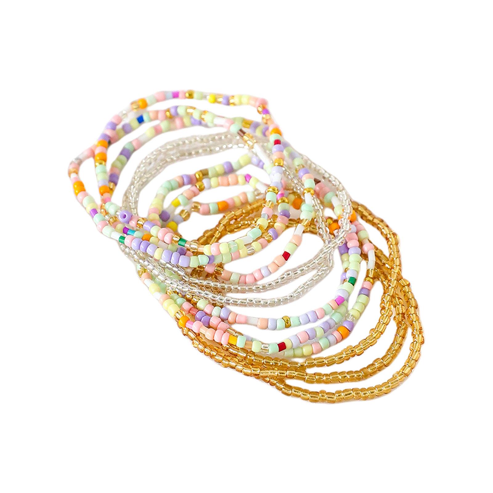 Стильный браслет из разноцветных стеклянных бусин ручной работы с элементами из искусственного хрусталя, идеальный для повседневной носки
Стильный браслет из разноцветных стеклянных бусин ручной работы с элементами из искусственного хрусталя, идеальный для повседневной носки