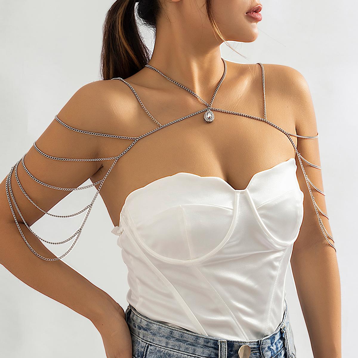 jewelry, simple water drop diamond-set metal necklace, personalized sweet and cool chain, fringed shoulder and neck chain for women
jewelry, simple water drop diamond-set metal necklace, personalized sweet and cool chain, fringed shoulder and neck chain for women