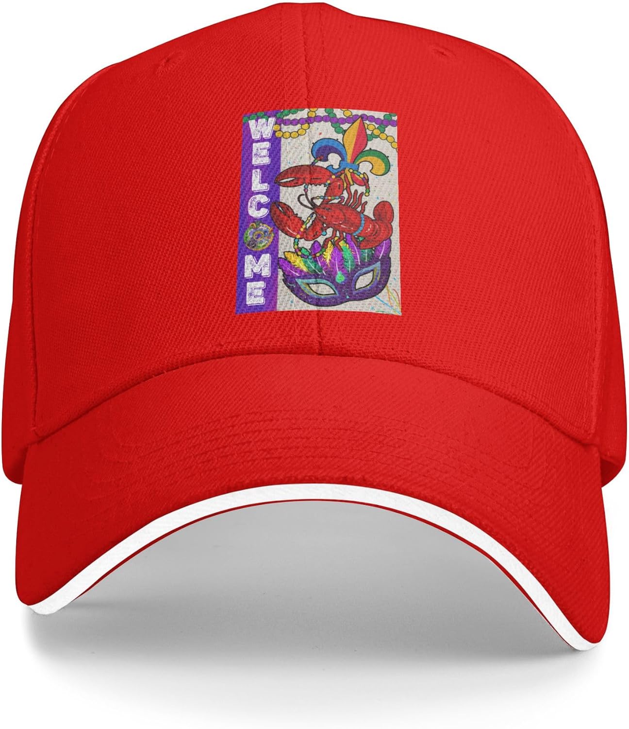 Mardi Gras Lobster Mask Fleur de Lis Baseball Cap Adjustable Polyester Casual Hat One Size
Mardi Gras Lobster Mask Fleur de Lis Baseball Cap Adjustable Polyester Casual Hat One Size