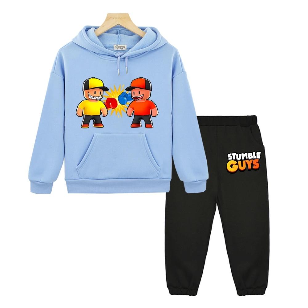 Stumble Guys Autumn Hooded Sets Fleece sweatshirt pullover Jacket Game Kawaii boys girls Sets anime hoodie kids boutique clothes
Stumble Guys Autumn Hooded Sets Fleece sweatshirt pullover Jacket Game Kawaii boys girls Sets anime hoodie kids boutique clothes