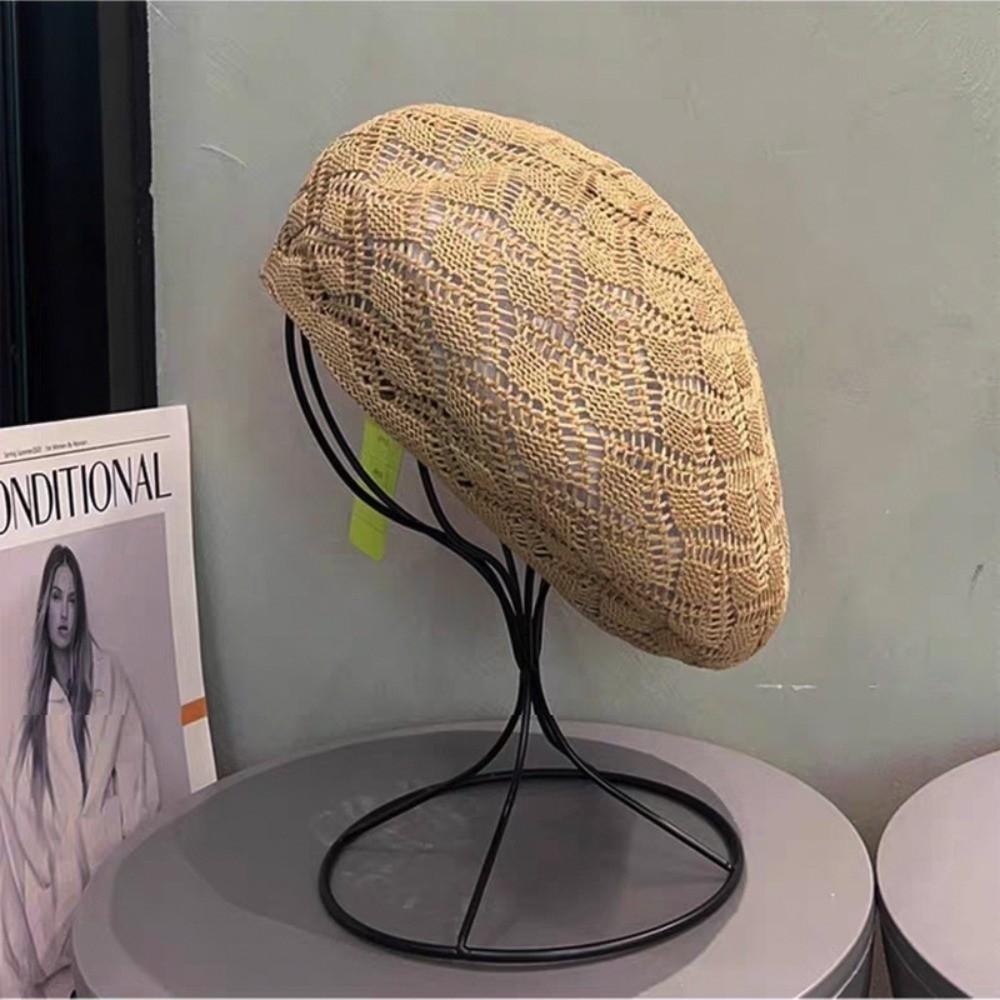 Solid Beret Cap Hollow Sunshade Hat Fashion Bonnets Women коричневый
Solid Beret Cap Hollow Sunshade Hat Fashion Bonnets Women коричневый