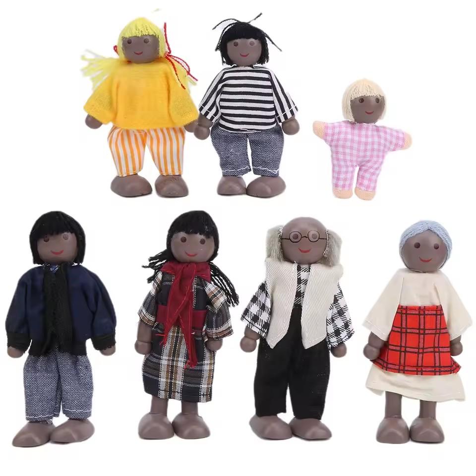 Wooden Dollhouse Family Set of 7 Flexible Mini People Figures Doll House Accessories Pretend Play Toys for Kids Birthday Gift 7PCS
Wooden Dollhouse Family Set of 7 Flexible Mini People Figures Doll House Accessories Pretend Play Toys for Kids Birthday Gift 7PCS