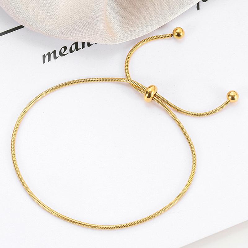Minimalist Stainless Steel Snake Chain Bracelet for Women Girls Gold Color Adjustable Bracelet Simple Snake Bone Chain Bracelets золотий
Minimalist Stainless Steel Snake Chain Bracelet for Women Girls Gold Color Adjustable Bracelet Simple Snake Bone Chain Bracelets золотий