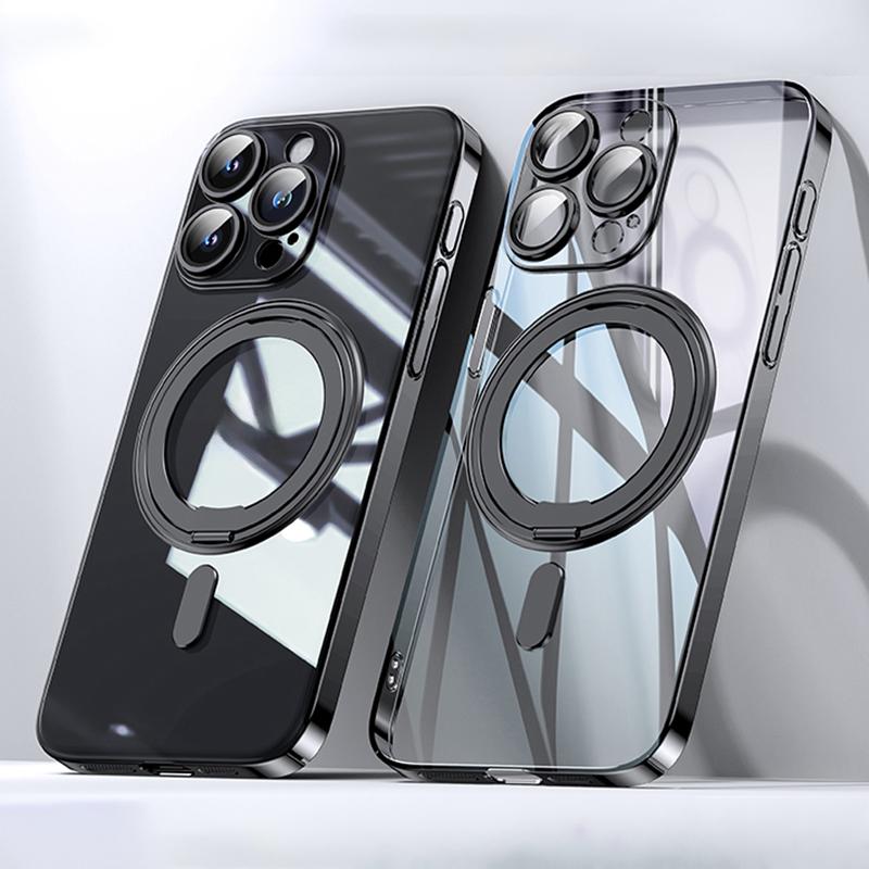 For iPhone 13 Pro Max Magnetic Case Ring Kickstand Lens Film PC+TPU Phone Cover Black
For iPhone 13 Pro Max Magnetic Case Ring Kickstand Lens Film PC+TPU Phone Cover Black