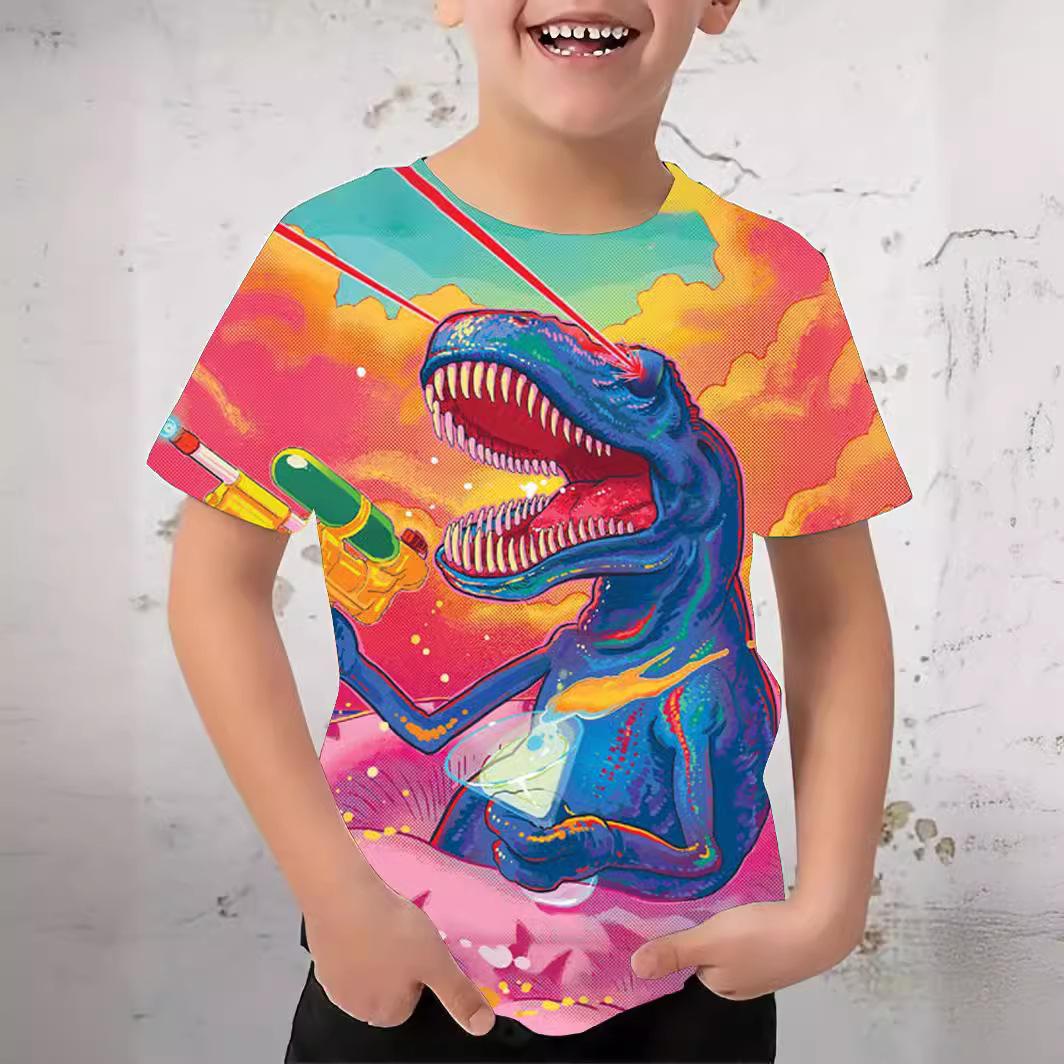 Summer Round Neck 3D Dinosaur Print Top Fashionable and Casual Short Sleeved Children s Boy T-shirts 170
Summer Round Neck 3D Dinosaur Print Top Fashionable and Casual Short Sleeved Children s Boy T-shirts 170