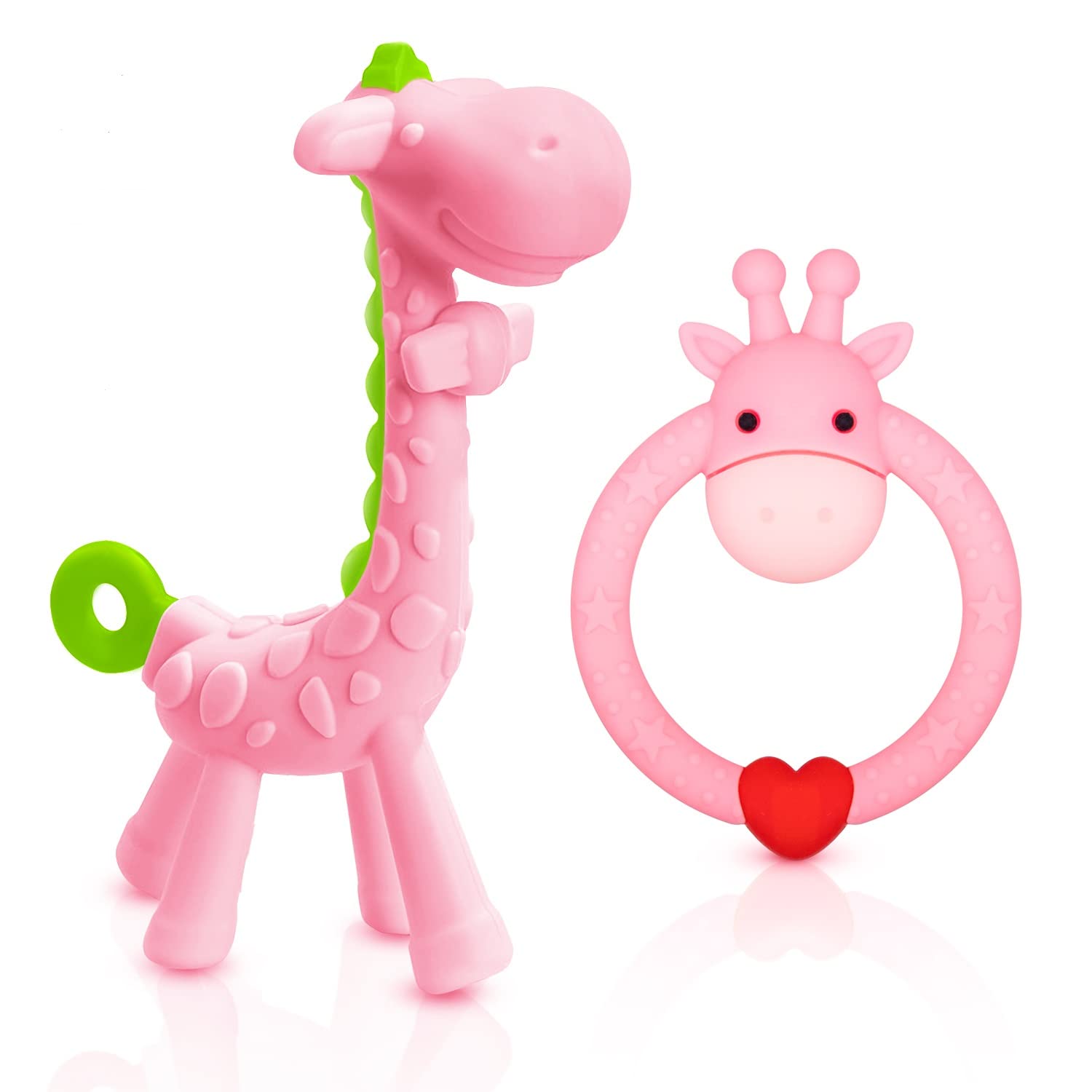 BPA Free Silicone Giraffe Baby Teething Toy with Storage Case for 3 Months and Gum Pain Relief for Baby Shower Teething Toy SHARE&CARE Up, Infants, рожевий
BPA Free Silicone Giraffe Baby Teething Toy with Storage Case for 3 Months and Gum Pain Relief for Baby Shower Teething Toy SHARE&CARE Up, Infants, рожевий