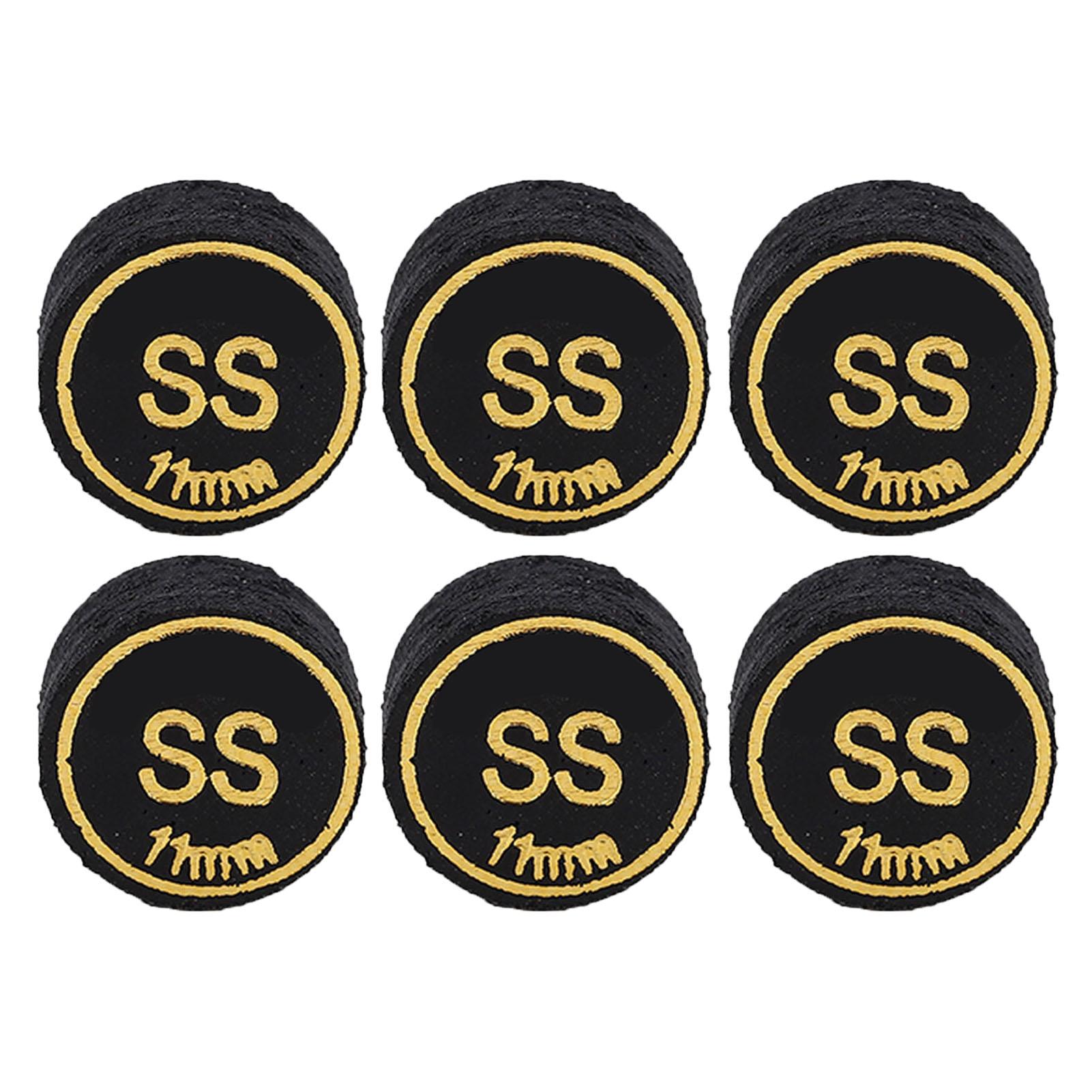 6PCS Billiard Cue Tips PU Multiple Layer Pool Cue Tips Replacement for Billiard Games Black SS
6PCS Billiard Cue Tips PU Multiple Layer Pool Cue Tips Replacement for Billiard Games Black SS
