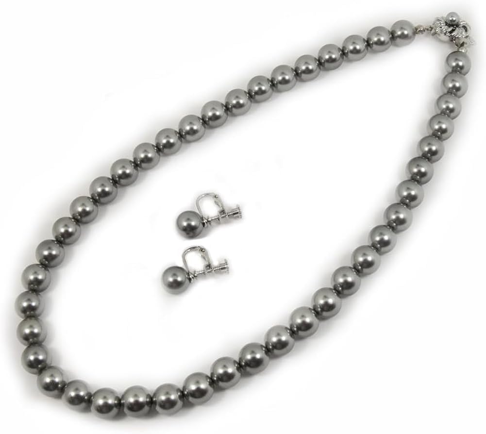and My Jewelry Made in Japan Domestically Produced Genuine Shell Pearl 9mm Formal White or Gray Black and Earring Comes in a Akoya Shell Velvet Case
and My Jewelry Made in Japan Domestically Produced Genuine Shell Pearl 9mm Formal White or Gray Black and Earring Comes in a Akoya Shell Velvet Case
