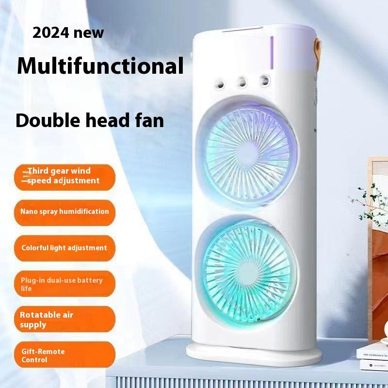 Explosions desktop air conditioning fan spray fan High face value cold fan double-headed fan atmosphere Surround lamp charging
Explosions desktop air conditioning fan spray fan High face value cold fan double-headed fan atmosphere Surround lamp charging
