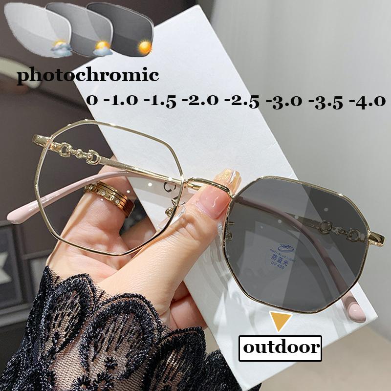 Smart Outdoor Photochromic Minus Eyeglasses Unisex Round Color Changing Myopia Glasses Optical Spectacle Near Sight Eyewear 0(anti-blue)
Smart Outdoor Photochromic Minus Eyeglasses Unisex Round Color Changing Myopia Glasses Optical Spectacle Near Sight Eyewear 0(anti-blue)