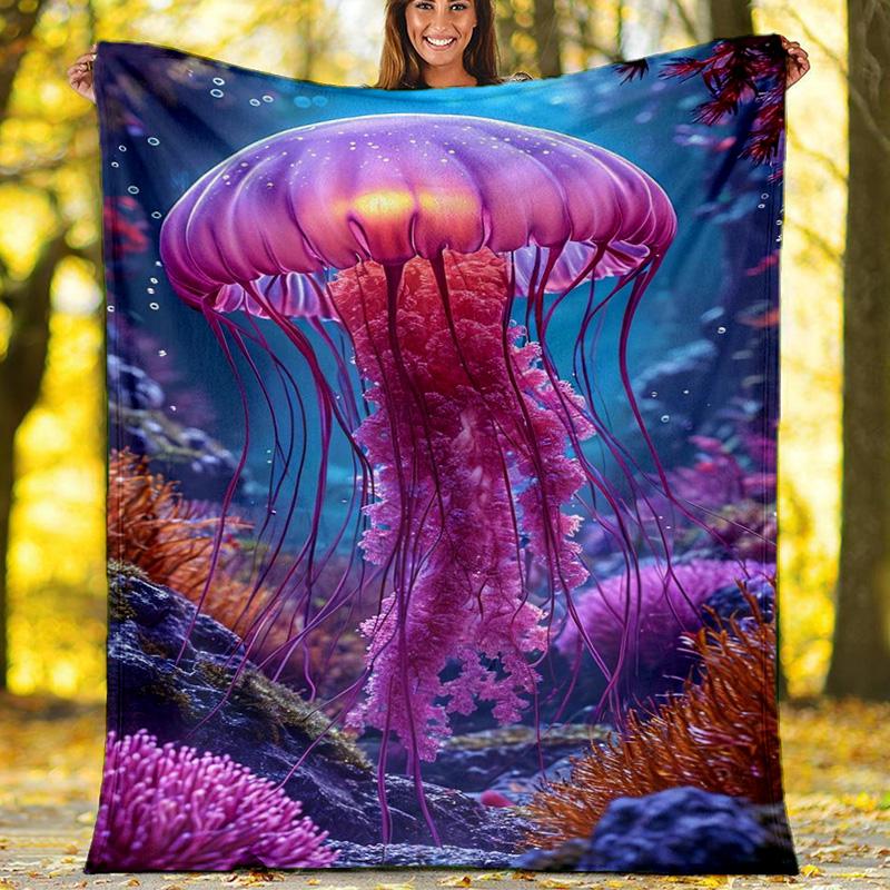 Deep Sea Jellyfish Fleece Blanket, Marine Life Throw 80cm x 120cm
Deep Sea Jellyfish Fleece Blanket, Marine Life Throw 80cm x 120cm