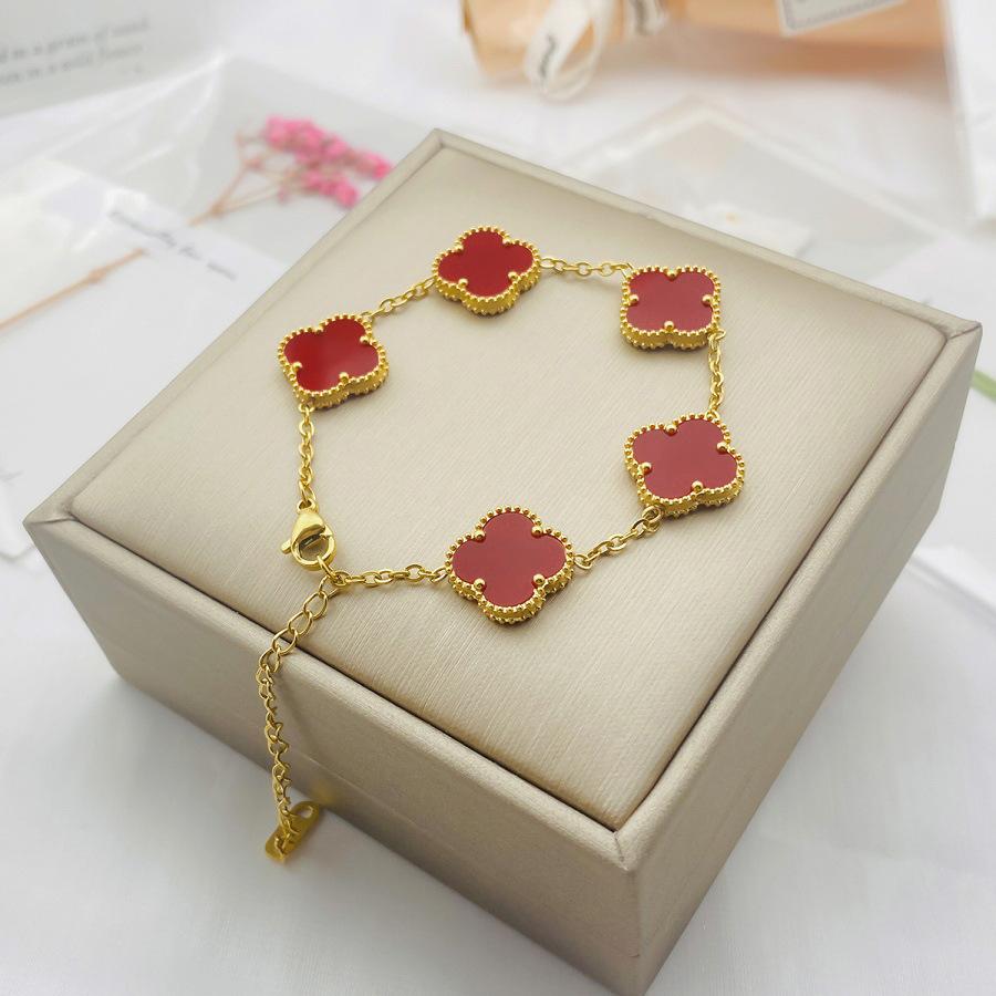 Браслет Четырехлистный клевер Двустороннее ожерелье из ракушек Женский браслет из титана, не меняющий цвет
Браслет Четырехлистный клевер Двустороннее ожерелье из ракушек Женский браслет из титана, не меняющий цвет