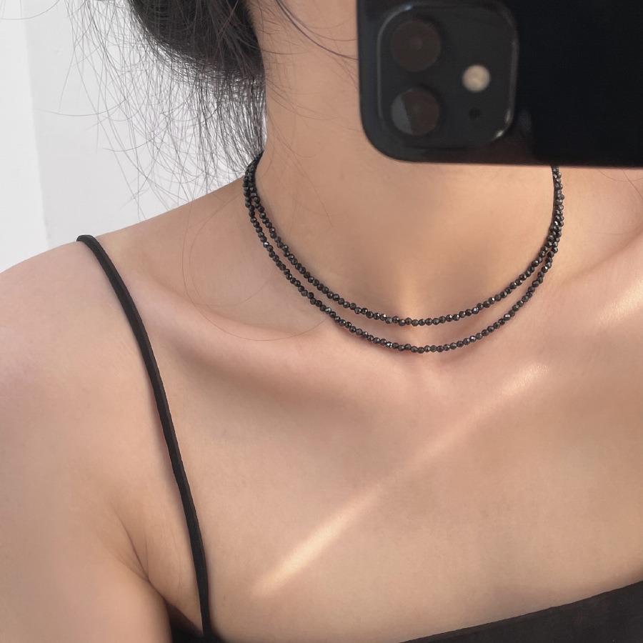 S925 Sterling Silver Women s Double Layer Black Crystal Clavicle Necklace - Exquisite High-End Fashion 925 Silver
S925 Sterling Silver Women s Double Layer Black Crystal Clavicle Necklace - Exquisite High-End Fashion 925 Silver