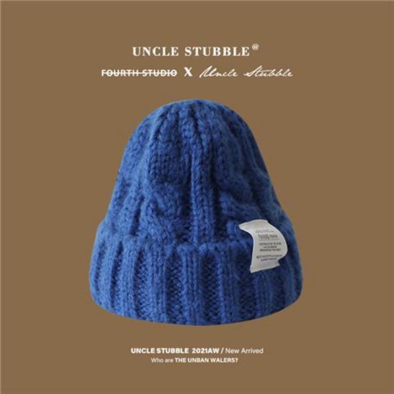 Вязаная аппликация из витой шерсти, большая окружность головы, зимняя защитная шапка цвета конфет, женская шапка one size