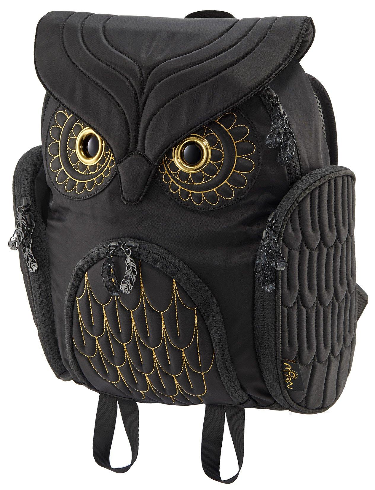 MORN CREATIONS Owl Classic Backpack M Size Gold Embroidery Black чорний 
MORN CREATIONS Owl Classic Backpack M Size Gold Embroidery Black чорний