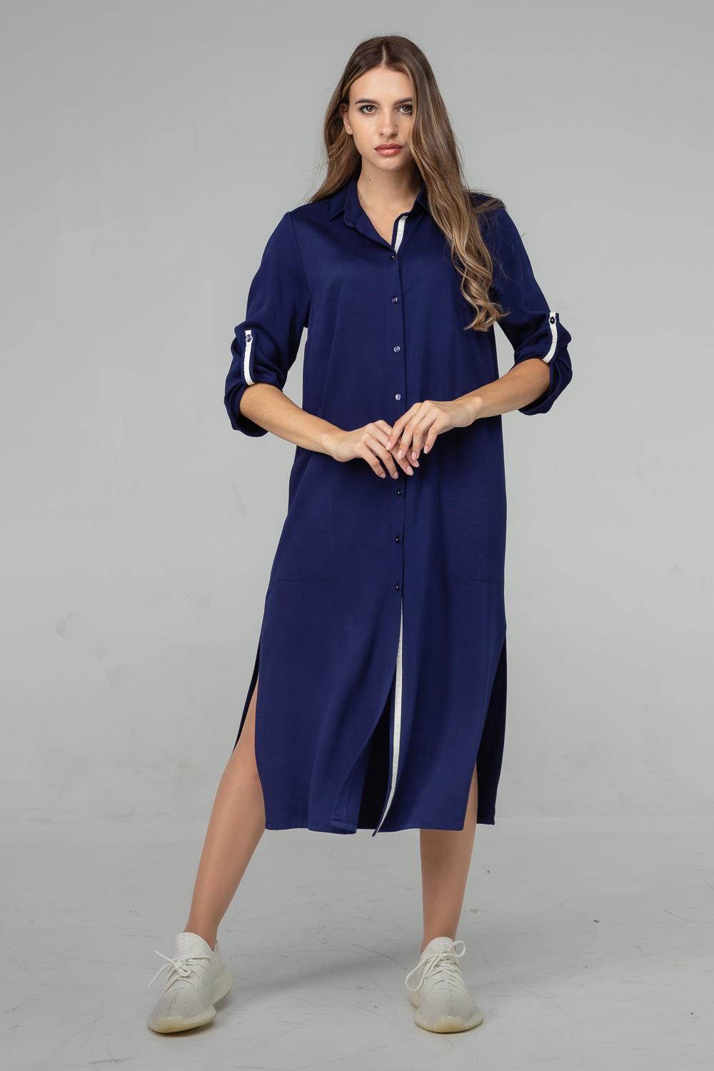 Сукня з гудзиками по всій довжині рукав із підхватом 42 синій
Сукня з гудзиками по всій довжині рукав із підхватом 42 синій