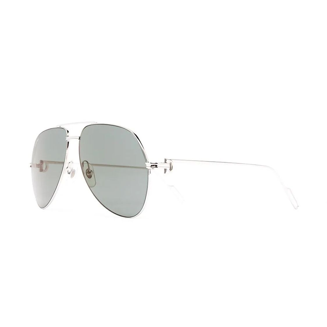 Cartier Metal Pilot Style Sunglasses With Engraved Temples Men sunglasses Silver CT0110S 60
Cartier Metal Pilot Style Sunglasses With Engraved Temples Men sunglasses Silver CT0110S 60