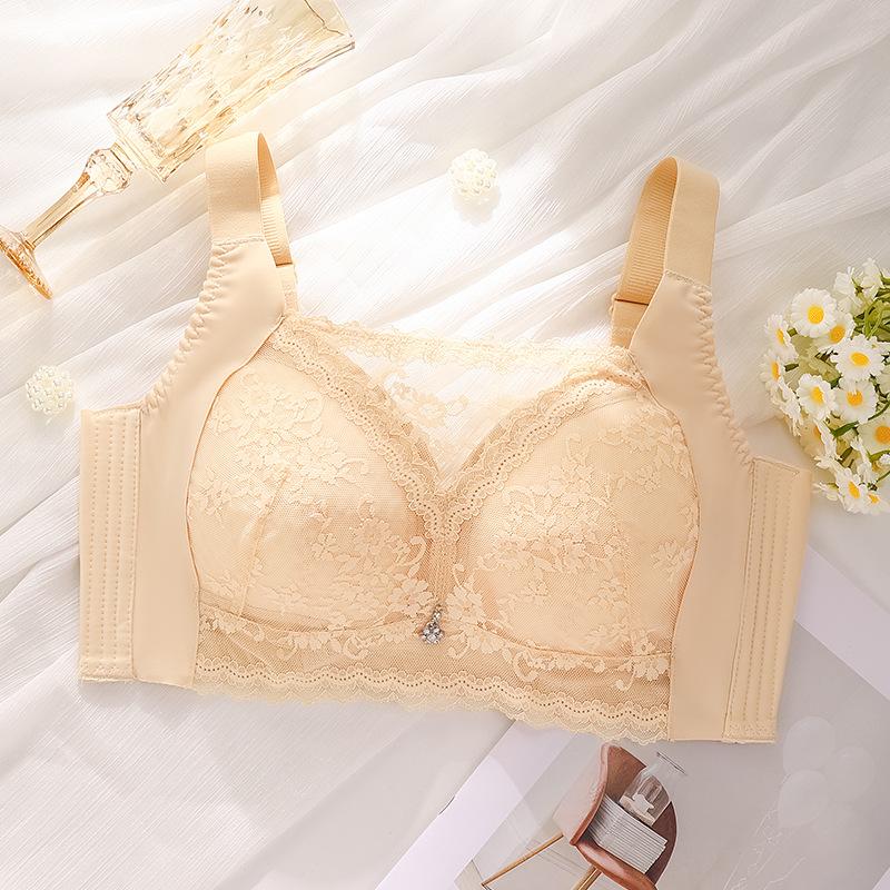 Large size thin adjustable type with sub-breasts, anti-light bra cover gathered, no steel ring, anti-sagging wide shoulder strap. 34/75bc through cup
Large size thin adjustable type with sub-breasts, anti-light bra cover gathered, no steel ring, anti-sagging wide shoulder strap. 34/75bc through cup