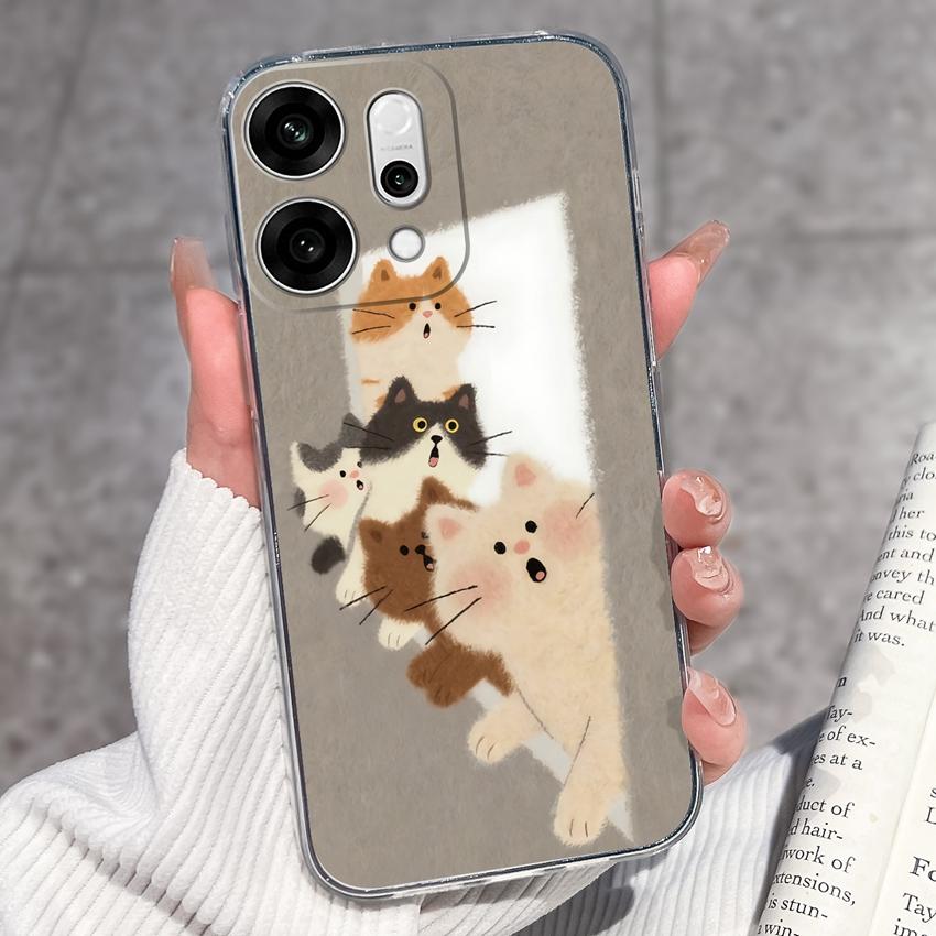 Прозорий протиударний чохол для телефону Oppo Reno14 13 12 11 10 9 Pro 14F 13F 12F 4G 5G з кумедними візерунками чорного кота, м який силіконовий протиковзкий чохол для Oppo Oppo Reno12 5G
Прозорий протиударний чохол для телефону Oppo Reno14 13 12 11 10 9 Pro 14F 13F 12F 4G 5G з кумедними візерунками чорного кота, м який силіконовий протиковзкий чохол для Oppo Oppo Reno12 5G
