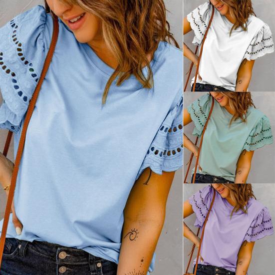 Женская блузка с рюшами и рукавами, дышащая, повседневная, сладкая, с вырезами, сплошной цвет XL белый
Женская блузка с рюшами и рукавами, дышащая, повседневная, сладкая, с вырезами, сплошной цвет XL белый