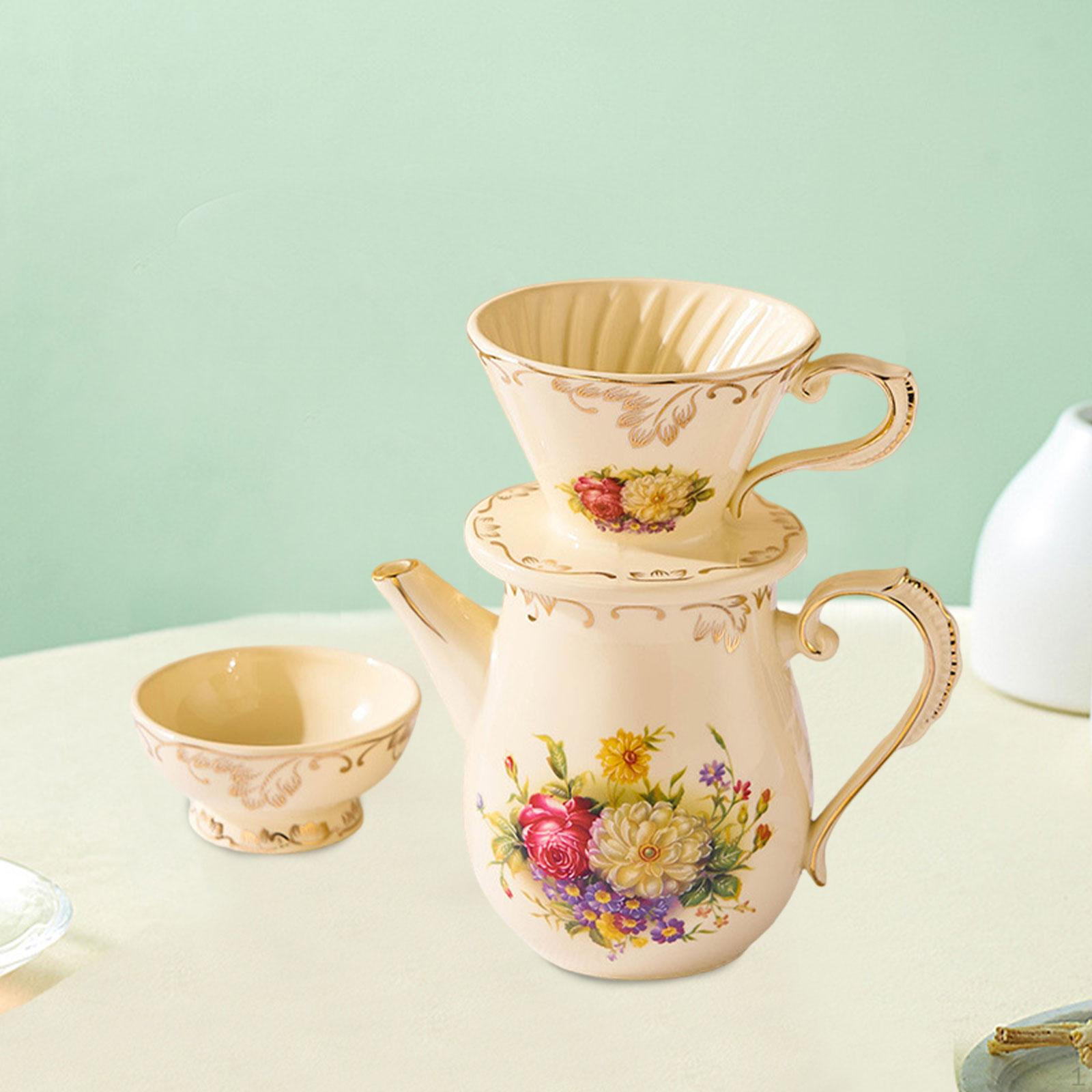 Керамический кофейный набор для заваривания кофе, многоразовый портативный кофейник объемом 625 мл, держатель для кастрюли, миска для заваривания кофе, чашка для кухни Flowering Shrubs
Керамический кофейный набор для заваривания кофе, многоразовый портативный кофейник объемом 625 мл, держатель для кастрюли, миска для заваривания кофе, чашка для кухни Flowering Shrubs