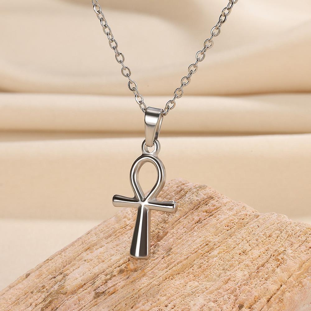 Religion Egyptian Ankh Crucifix Necklaces Gold Color Cross Cuban Chain Stainless Steel Symbol of Life Jewelry Gifts Women Men
Religion Egyptian Ankh Crucifix Necklaces Gold Color Cross Cuban Chain Stainless Steel Symbol of Life Jewelry Gifts Women Men