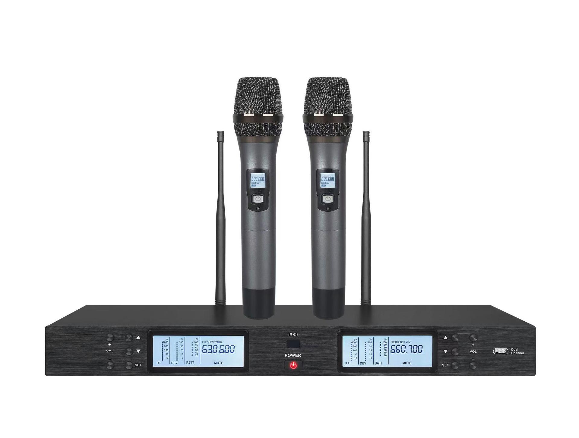 Dual UHF Wireless Microphone for KTV, Stage Performances, and Live Streaming UK Plug темно-сірий
Dual UHF Wireless Microphone for KTV, Stage Performances, and Live Streaming UK Plug темно-сірий