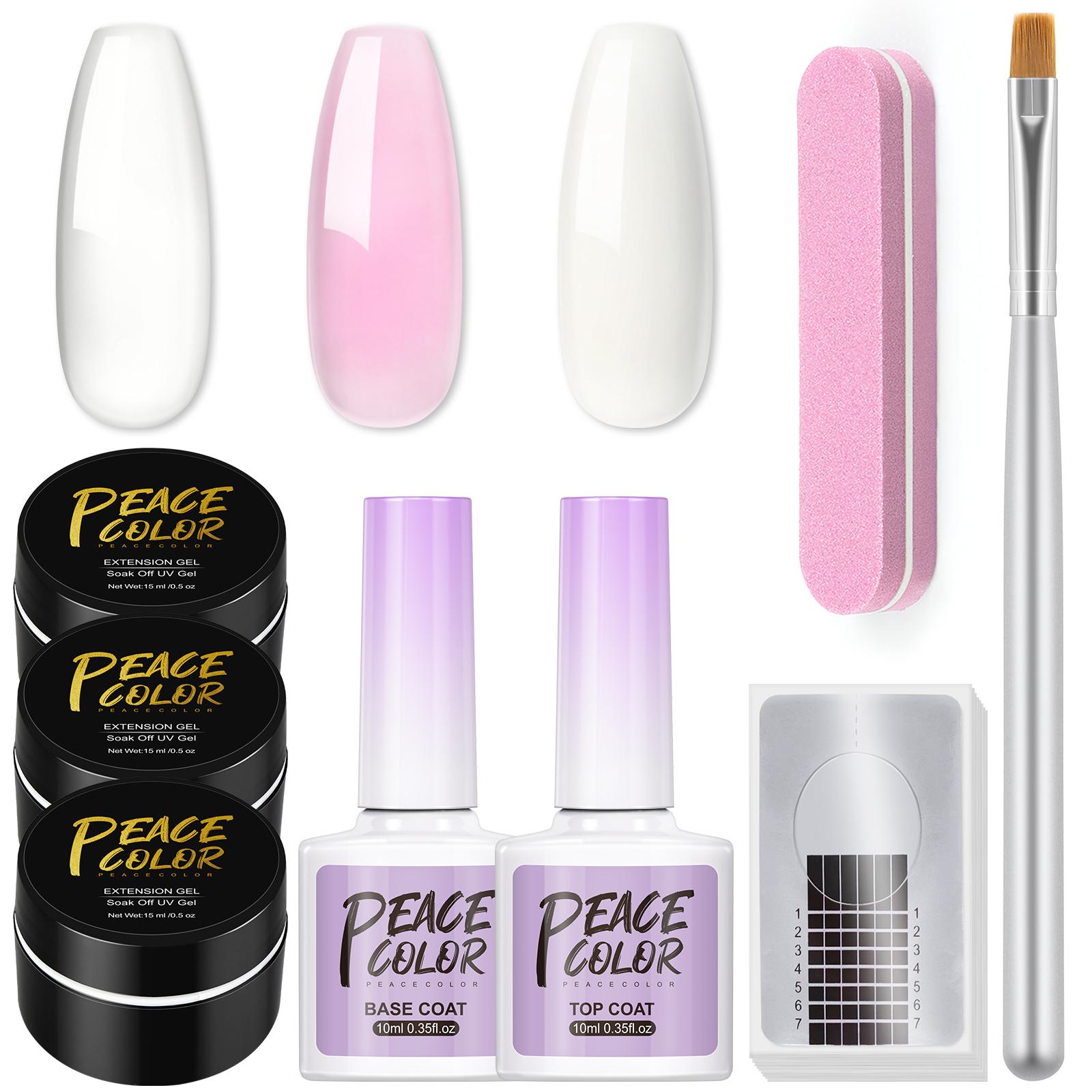 Peacecolor Clear Pink White 15 мл Гель для наращивания ногтей Набор УФ-гелей с маникюрными инструментами для дизайна ногтей своими руками Базовый набор УФ-гелей для набора накладных ногтей
Peacecolor Clear Pink White 15 мл Гель для наращивания ногтей Набор УФ-гелей с маникюрными инструментами для дизайна ногтей своими руками Базовый набор УФ-гелей для набора накладных ногтей