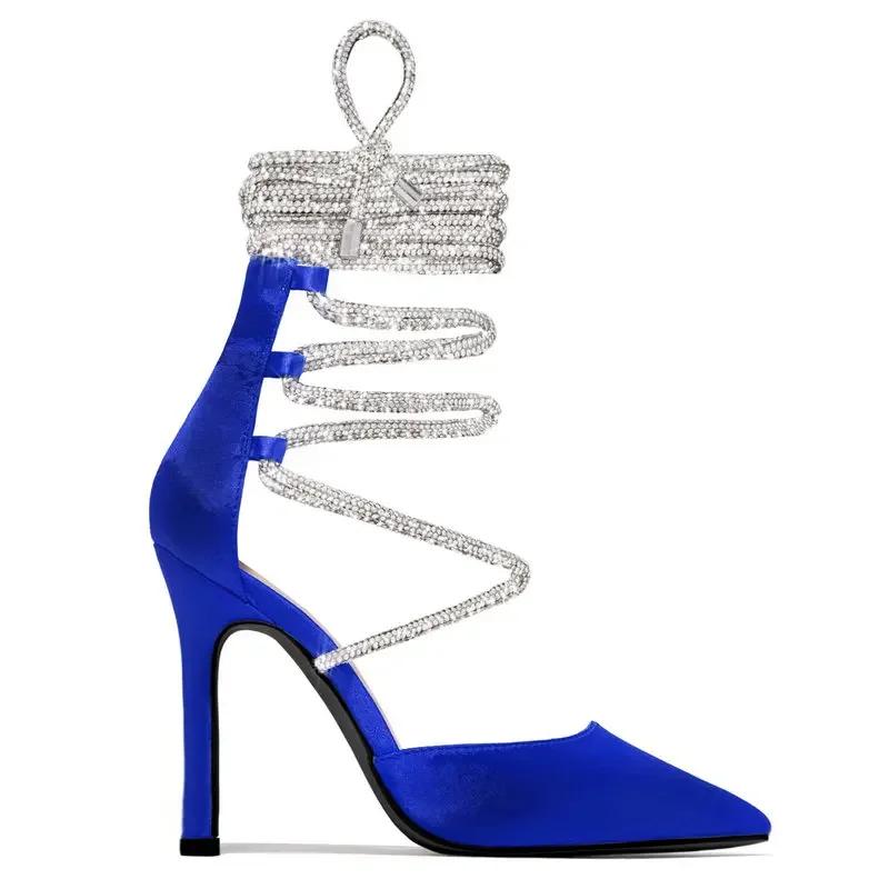 Стразы Дизайн Sense Banquet Красивые туфли на высоком каблуке Острые тонкие каблуки Французская мода Сандалии Темперамент Богиня 41 синий
Стразы Дизайн Sense Banquet Красивые туфли на высоком каблуке Острые тонкие каблуки Французская мода Сандалии Темперамент Богиня 41 синий