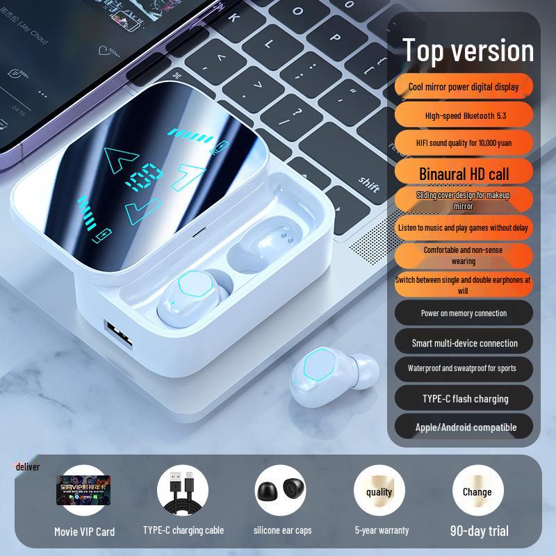 M49 Mini High-Performance Bluetooth 5.3 In-Ear Wireless Earbuds
M49 Mini High-Performance Bluetooth 5.3 In-Ear Wireless Earbuds