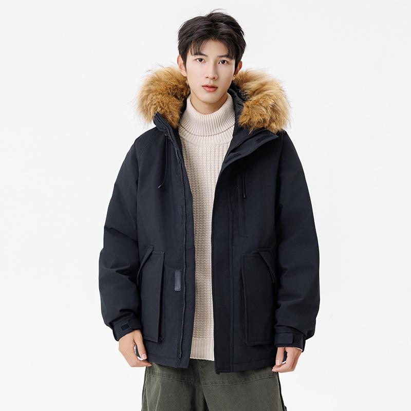 Men s Winter 90% Down Windproof Jacket with Fur Collar - Versatile and Warm 3XL темно-синього кольору
Men s Winter 90% Down Windproof Jacket with Fur Collar - Versatile and Warm 3XL темно-синього кольору