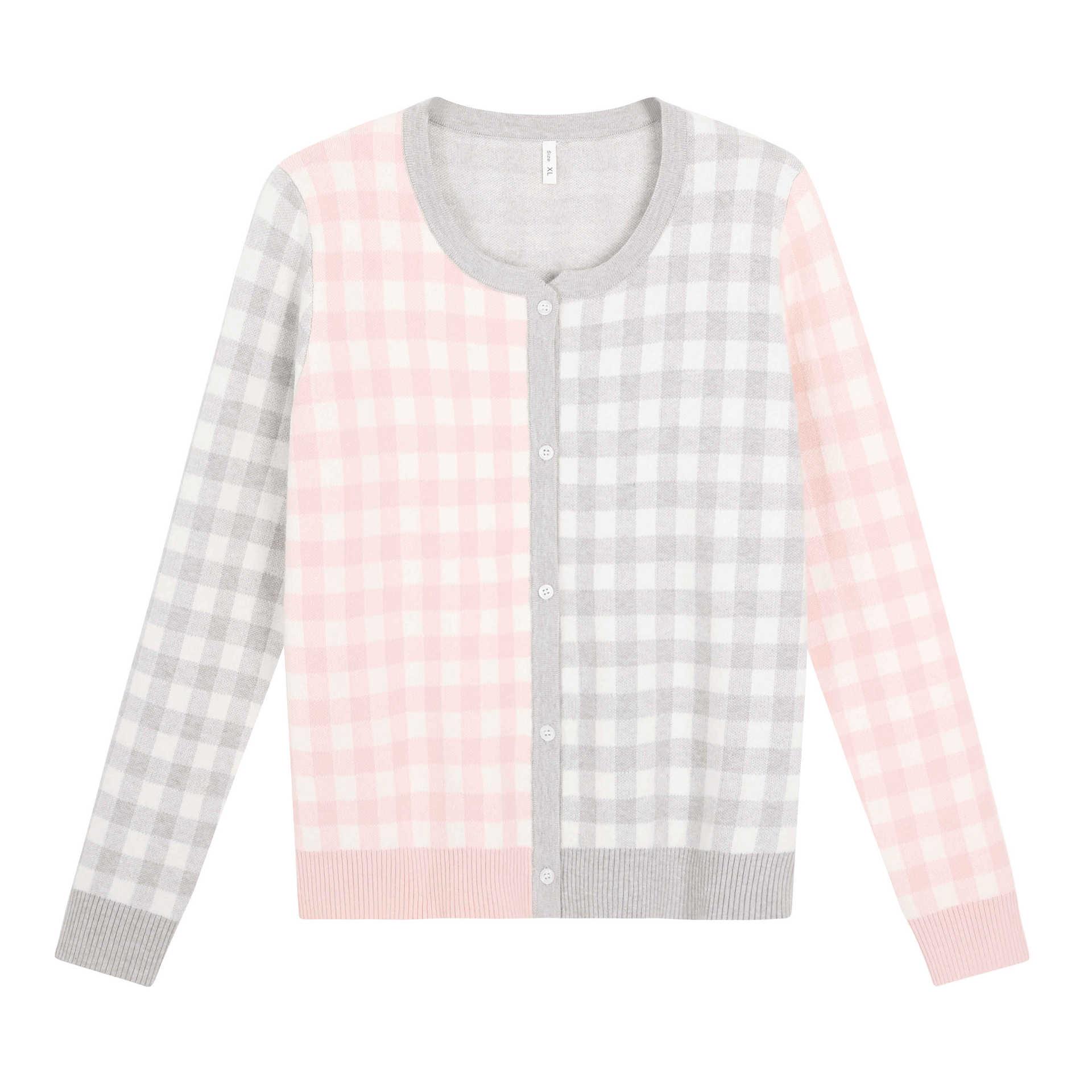 Plus Size Spring Plaid Knit Top - Loose-Fit, Round Neck, Contrasting Colors 2XL (recommended for 70-80 kg)
Plus Size Spring Plaid Knit Top - Loose-Fit, Round Neck, Contrasting Colors 2XL (recommended for 70-80 kg)