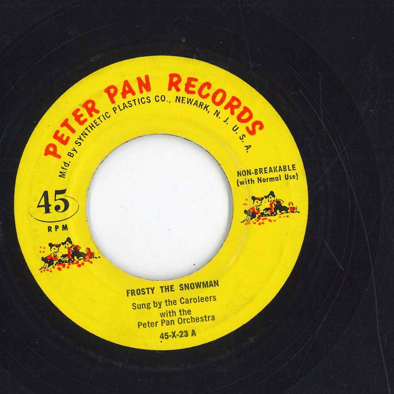 7inch Record CAROLEERS PETER PAN ORCHESTRA Frosty The Snowman 45X23 PETER PAN RECO US Childrens Used
7inch Record CAROLEERS PETER PAN ORCHESTRA Frosty The Snowman 45X23 PETER PAN RECO US Childrens Used