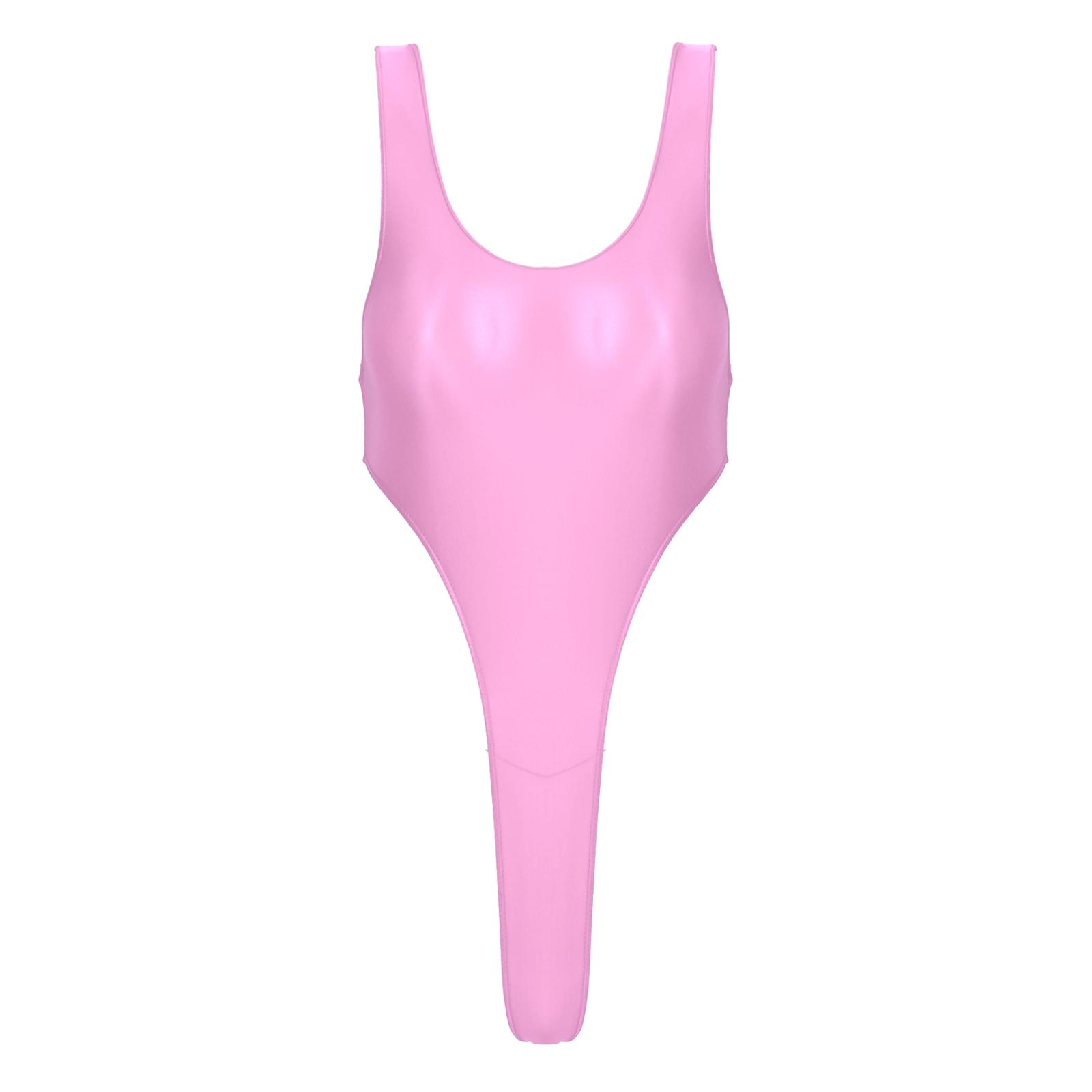 Жіночий купальник без спини, суцільний, з глянцевої тканини, з високим вирізом для ніг, для пляжних або басейнних вечірок L рожевий
Жіночий купальник без спини, суцільний, з глянцевої тканини, з високим вирізом для ніг, для пляжних або басейнних вечірок L рожевий