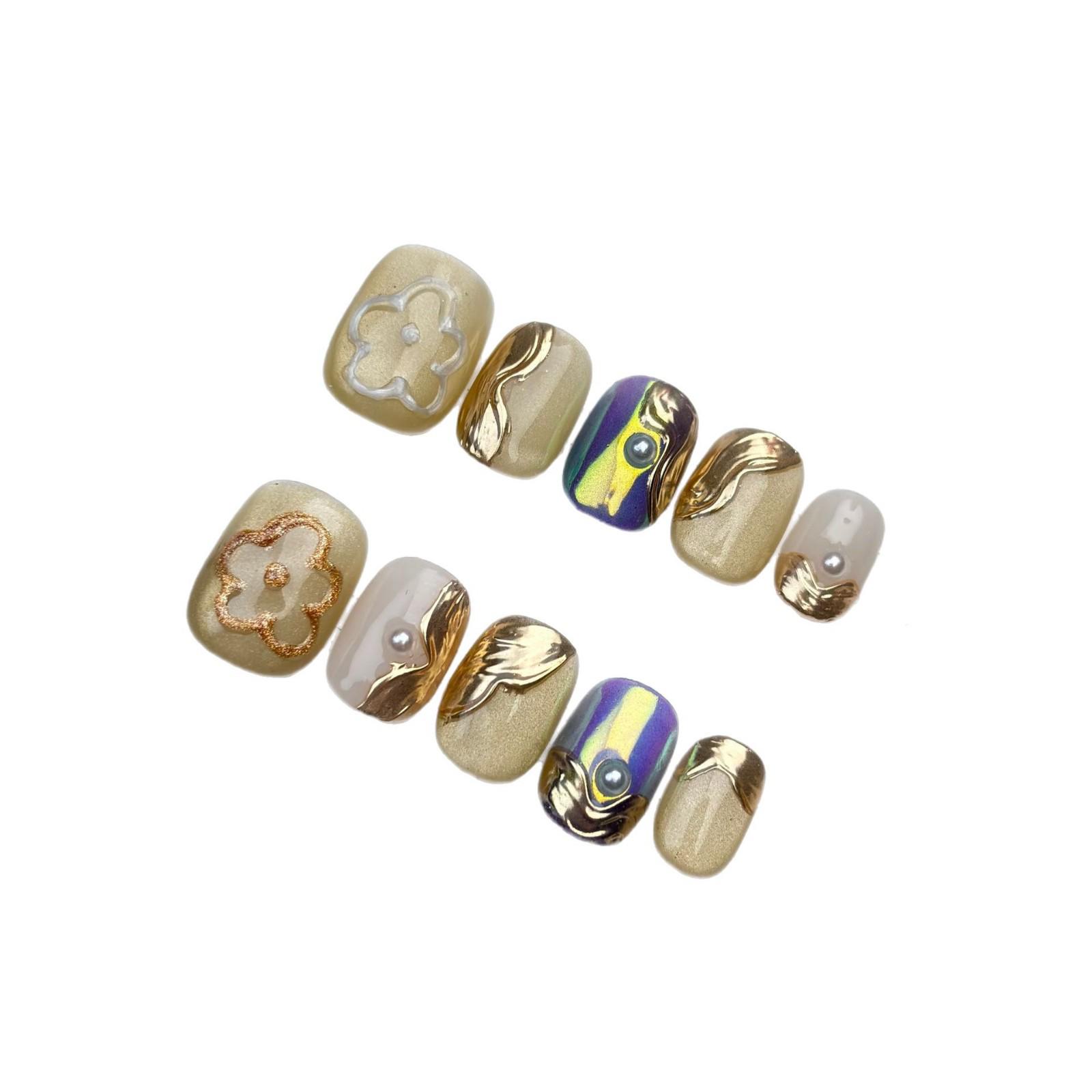 Aurora Flowers Hand-Painted Ombre Cat-Eye Nails - High-End Whitening Niche Collection Medium
Aurora Flowers Hand-Painted Ombre Cat-Eye Nails - High-End Whitening Niche Collection Medium