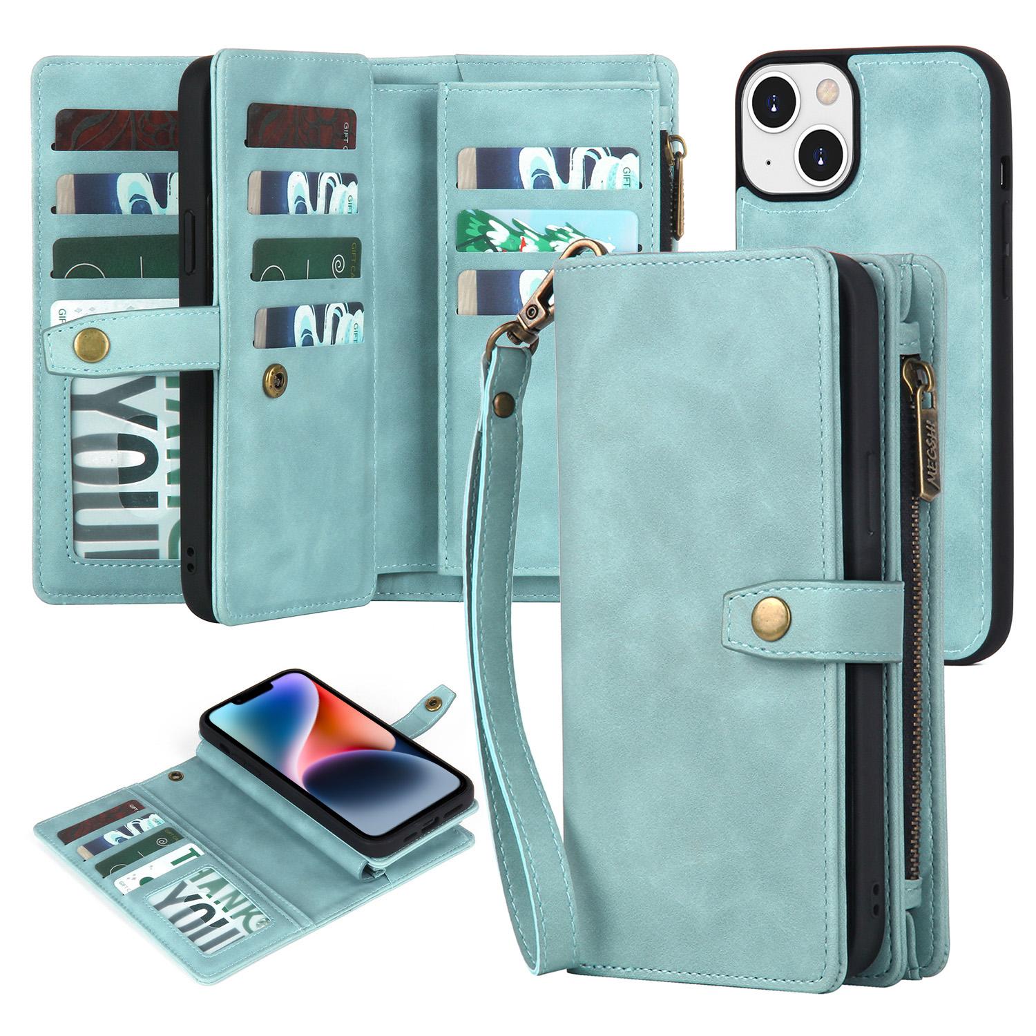 MEGSHI H1 Series For iPhone 15 Detachable 2-in-1 Wallet Case PU Leather+PC+TPU Phone Cover with Wrist Strap Blue
MEGSHI H1 Series For iPhone 15 Detachable 2-in-1 Wallet Case PU Leather+PC+TPU Phone Cover with Wrist Strap Blue