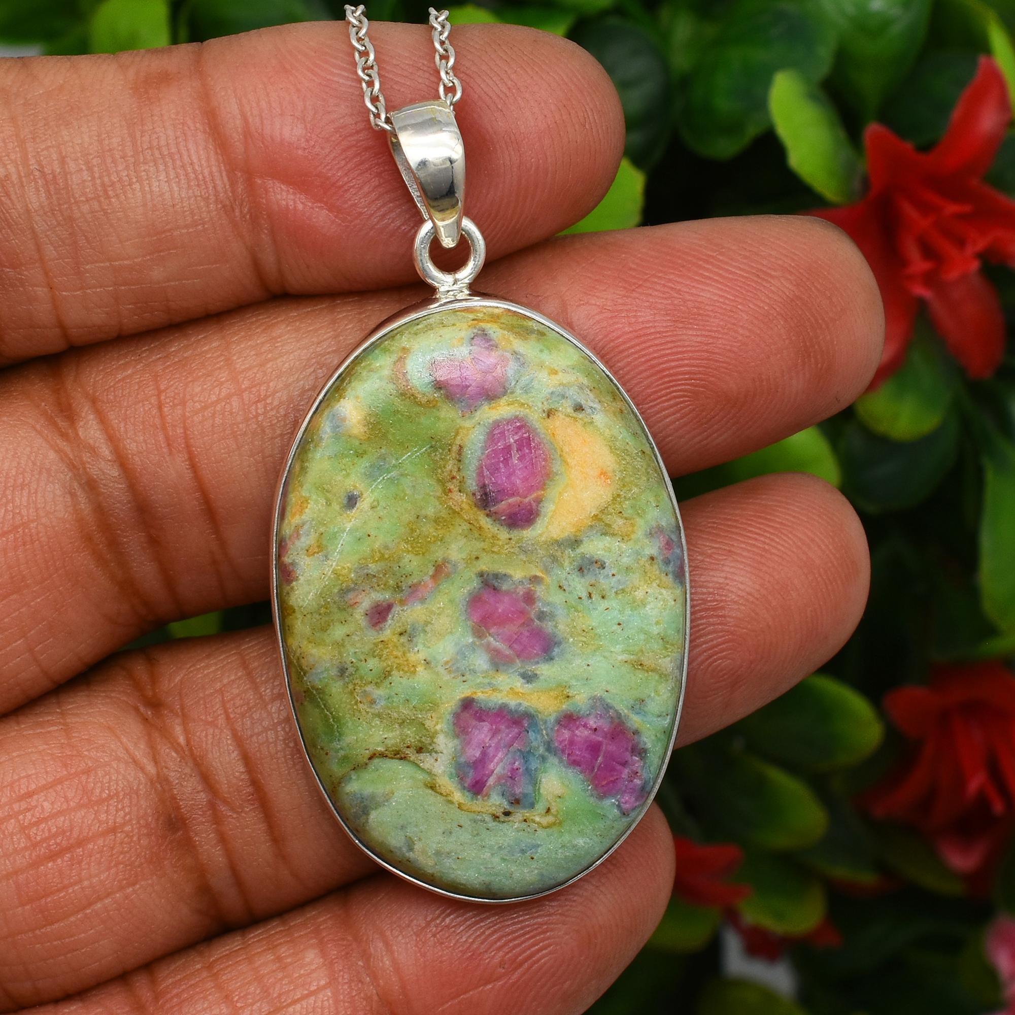 Ruby Fuchsite Pendant Handmade Jewelry, 925 Sterling Silver Pendant, Ruby in fuchsite Jewelry, Genuine Ruby in Fuchsite, Gift For Her 2.06 Inches Length зелений
Ruby Fuchsite Pendant Handmade Jewelry, 925 Sterling Silver Pendant, Ruby in fuchsite Jewelry, Genuine Ruby in Fuchsite, Gift For Her 2.06 Inches Length зелений