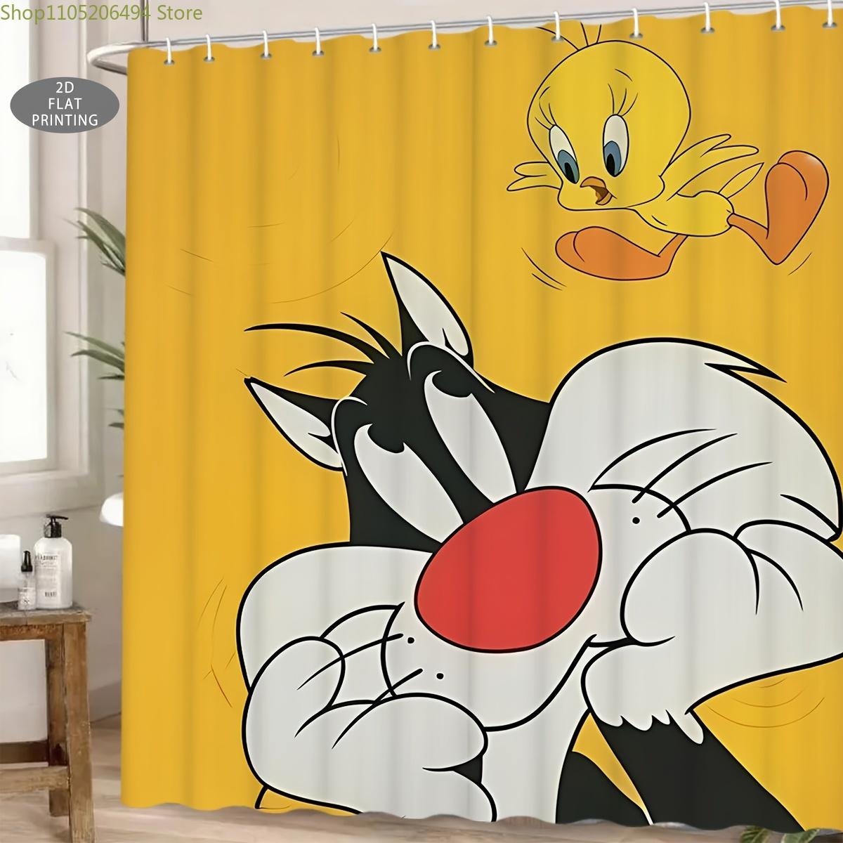 1pc 2D Flat Cat and Tweety Bird Pattern Shower Curtain, Halloween & Christmas Decoration Gift with 12 Hooks, Modern Home Bathr 90x180cm
1pc 2D Flat Cat and Tweety Bird Pattern Shower Curtain, Halloween & Christmas Decoration Gift with 12 Hooks, Modern Home Bathr 90x180cm