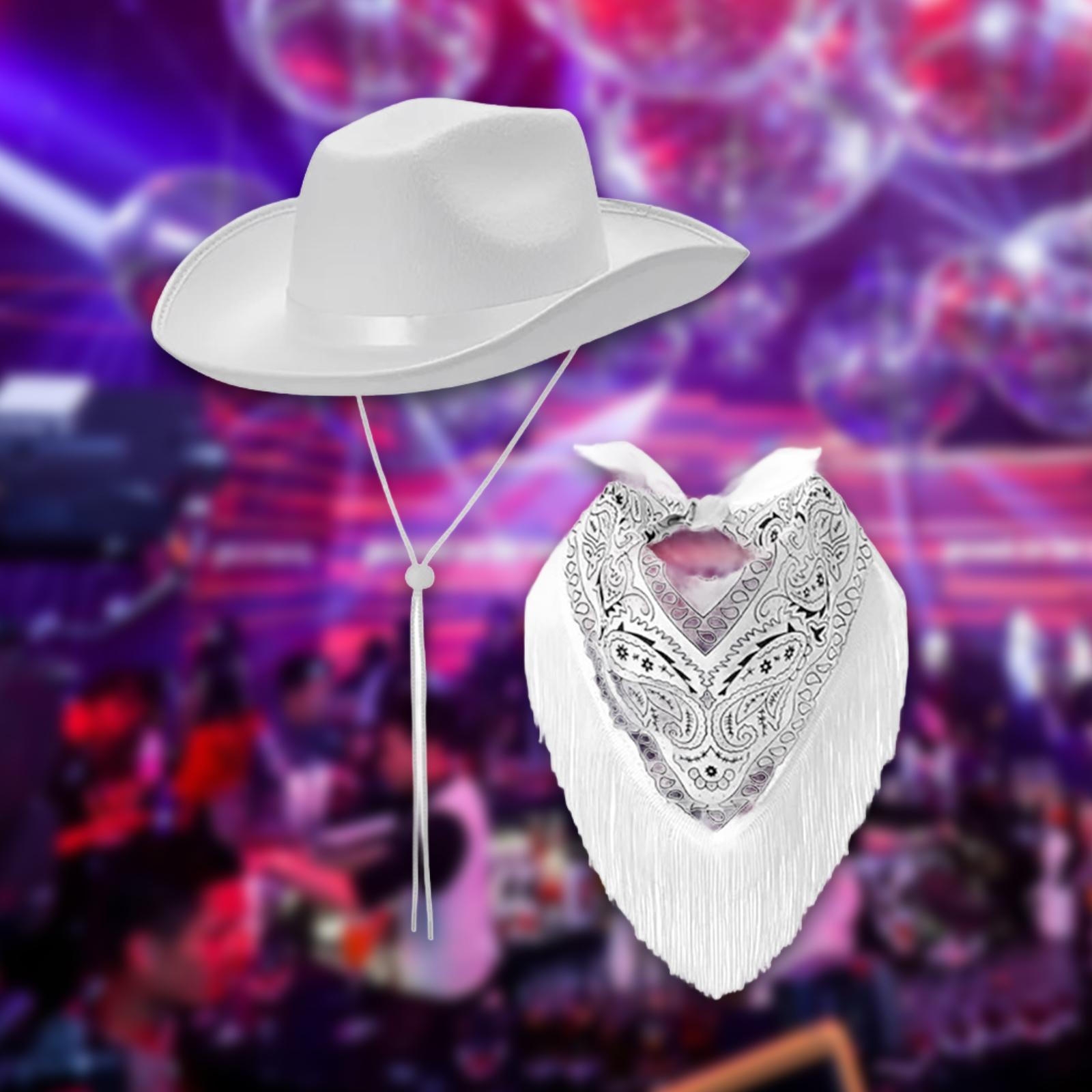 Ковбойская шляпа и бандана, головные уборы в стиле ковбой, аксессуары для джазового костюма для карнавала, дня рождения белый
Ковбойская шляпа и бандана, головные уборы в стиле ковбой, аксессуары для джазового костюма для карнавала, дня рождения белый