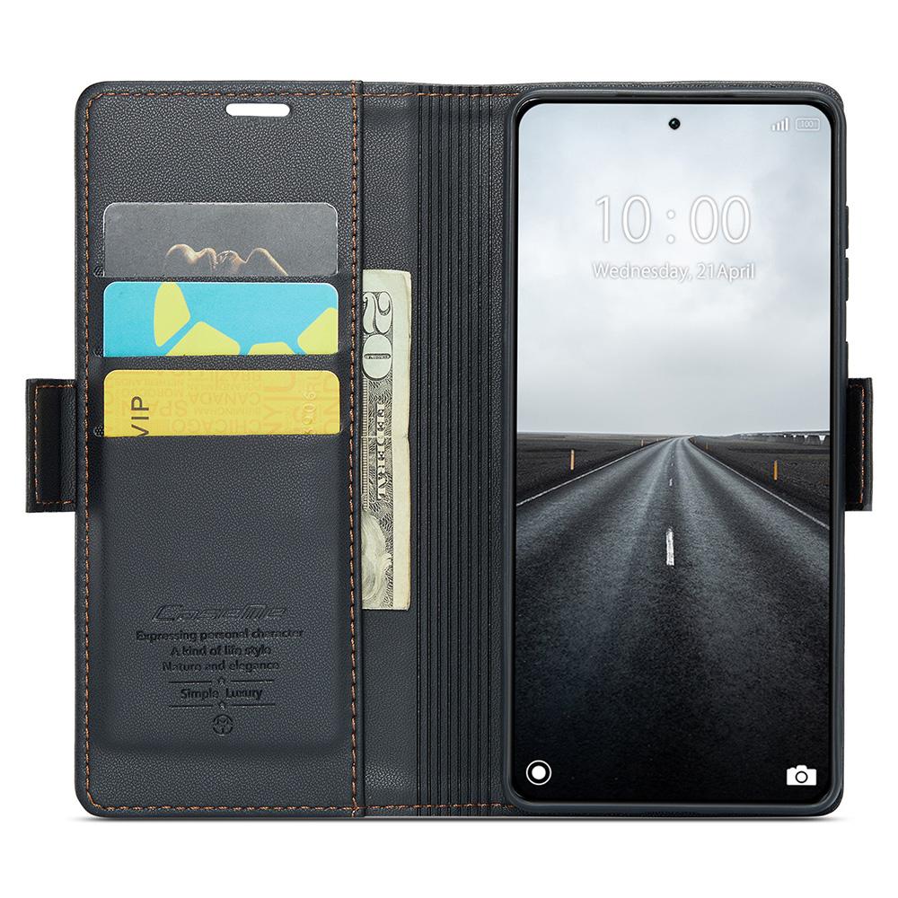 For Xiaomi 14 Pro Leather Case CASEME 023 RFID Blocking 3 Card Slot Mobile Cover Black
For Xiaomi 14 Pro Leather Case CASEME 023 RFID Blocking 3 Card Slot Mobile Cover Black