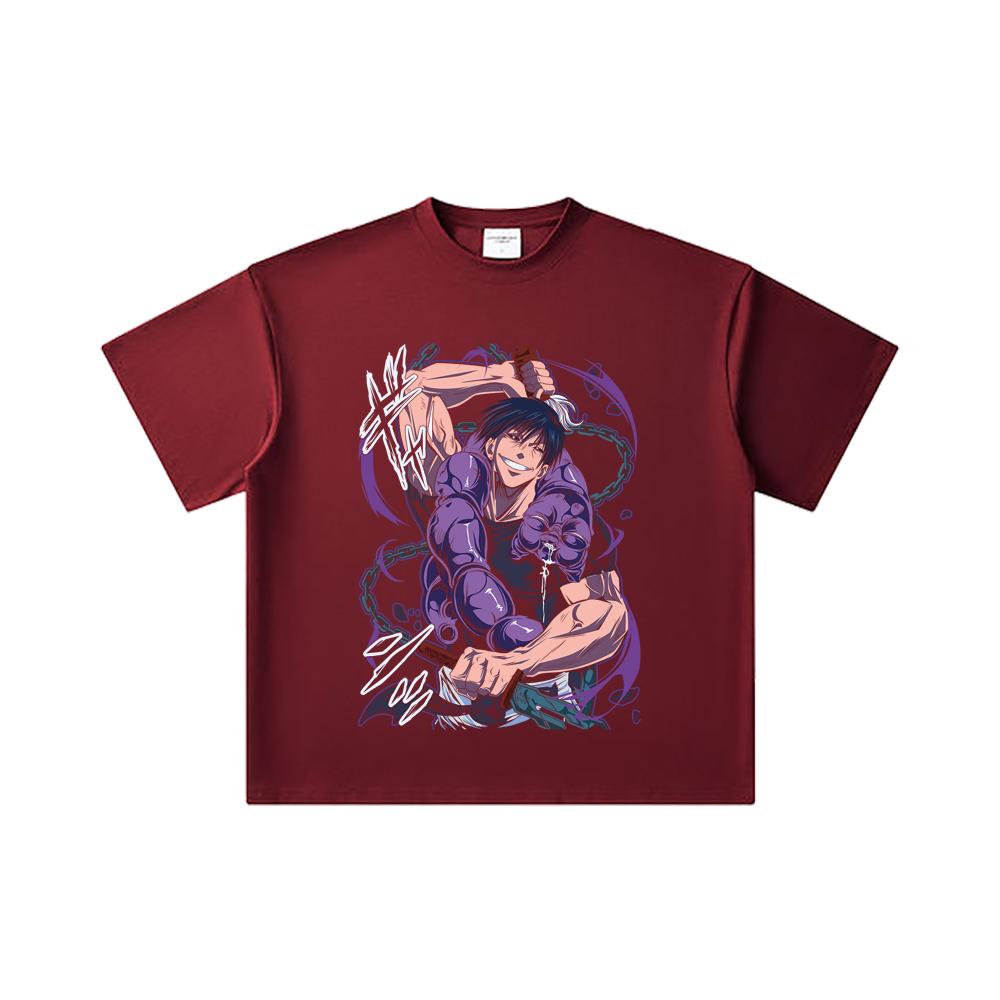 260 GSM Double Yarn 32 Count 100% Cotton Jujutsu Kaisen V55 Toji Print Unisex Heavy Cotton T Shirt 2XL вина червоного кольору
260 GSM Double Yarn 32 Count 100% Cotton Jujutsu Kaisen V55 Toji Print Unisex Heavy Cotton T Shirt 2XL вина червоного кольору
