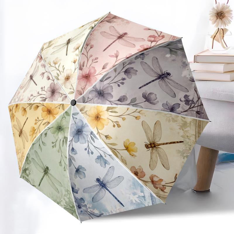 1pc Sturdy 8-Bone Auto Umbrella, Blush Pink Wildflower Dragonfly Meadow Umbrella, Digital Printed, Foldable Umbrella for On-the-Go Outdoor Use
1pc Sturdy 8-Bone Auto Umbrella, Blush Pink Wildflower Dragonfly Meadow Umbrella, Digital Printed, Foldable Umbrella for On-the-Go Outdoor Use