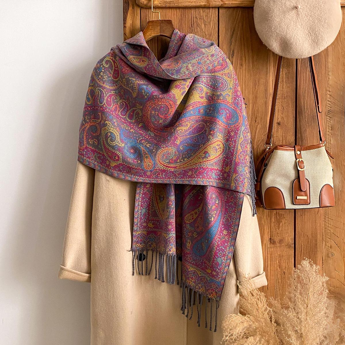 Bohemia Paisley- Accented Long Pashmina Hijab Luxury Cashmere Shawl Soft Turban Head Wraps For Women Muslim Fashion
Bohemia Paisley- Accented Long Pashmina Hijab Luxury Cashmere Shawl Soft Turban Head Wraps For Women Muslim Fashion