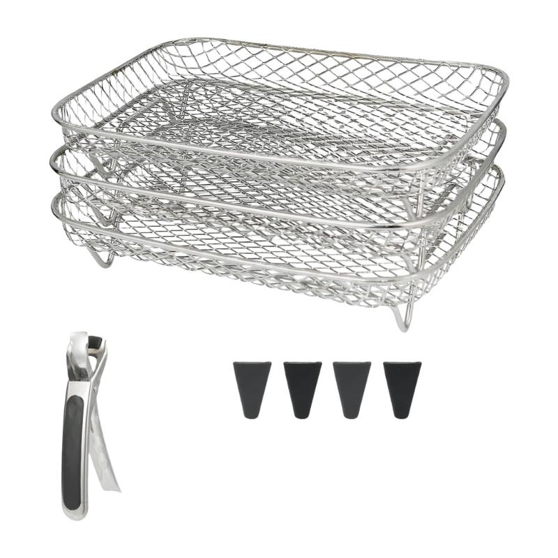 3 Layers Grill Stands Air Fryers Stackable Rack Stainless Steel Dehydrator Racks Grilling Racks for Restaurant Kitchen 1
3 Layers Grill Stands Air Fryers Stackable Rack Stainless Steel Dehydrator Racks Grilling Racks for Restaurant Kitchen 1