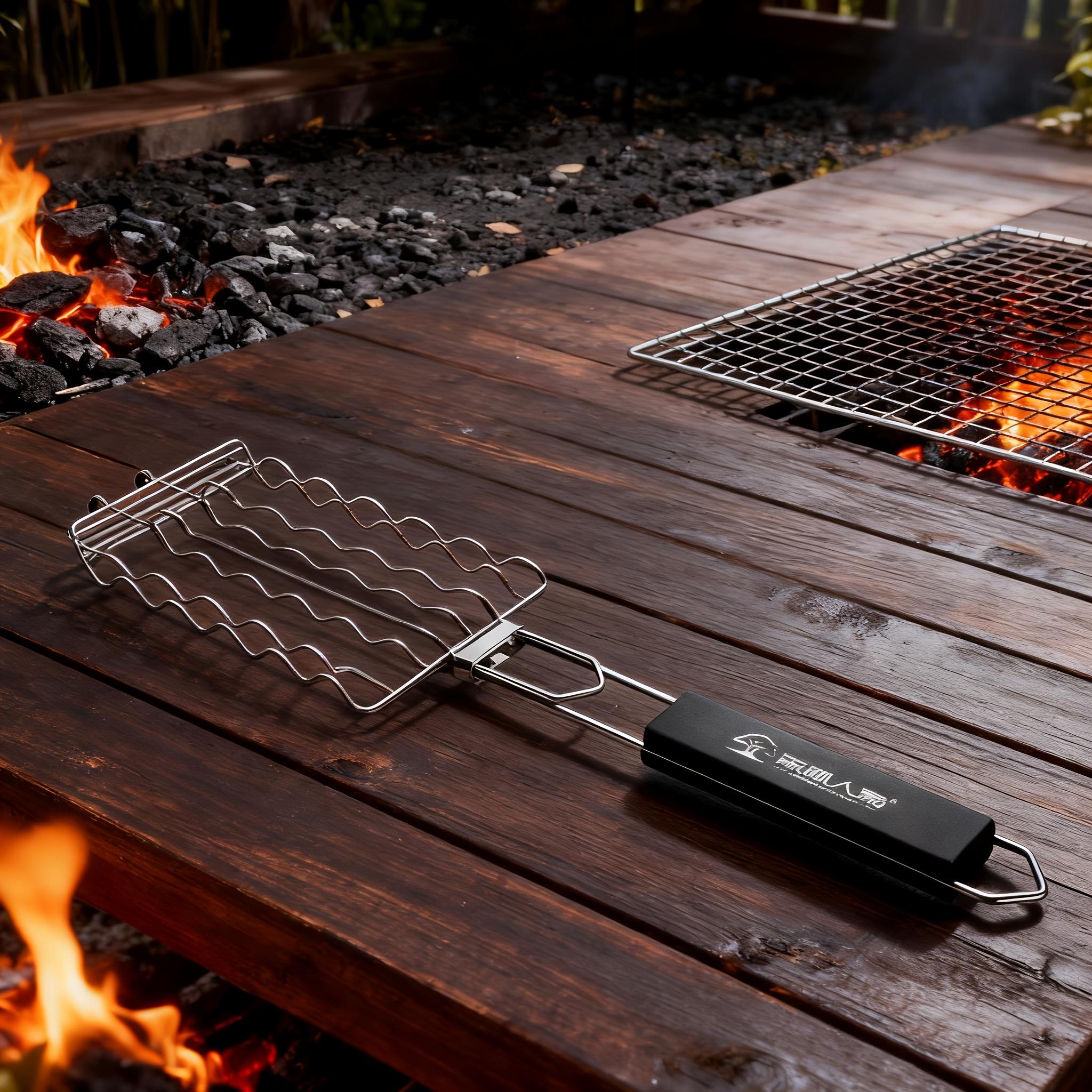 Metal Mesh Grilling Basket for Sausages, Perfect for Picnics, Camping, And Home Kitchen Barbecue Additions 1pc
Metal Mesh Grilling Basket for Sausages, Perfect for Picnics, Camping, And Home Kitchen Barbecue Additions 1pc